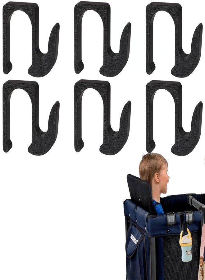 Goqeut 6PCS Multipurpose Side Hooks, Stroller Hooks for Bags Wonderfold Wagon W4 & W2, Hang Everything Within Reach, 30 lb Weight Capacity Upgraded - Image 1